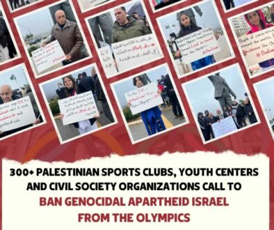 300 clubs sportifs palestiniens appellent à exclure Israël des Jeux Olympiques - BDS Suisse