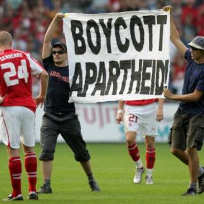 Action au stade de foot à Bâle, 2007 - BDS Suisse